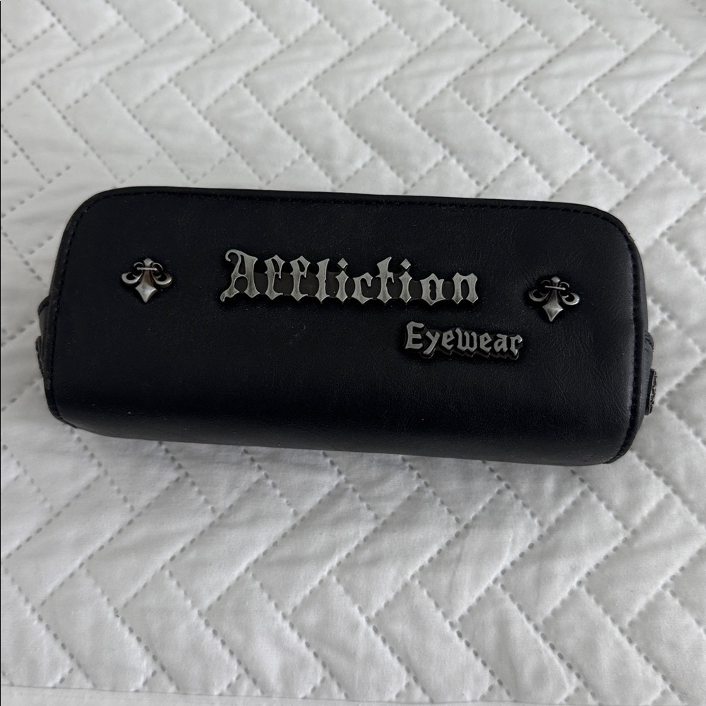 Affliction Black Leather Eyewear Holder